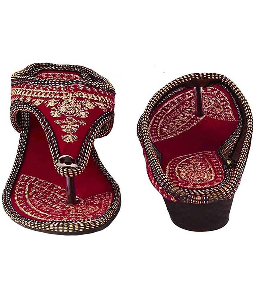 Raj Red Ethnic Footwear