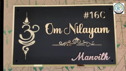 Matte Black Acrylic House Name Plate