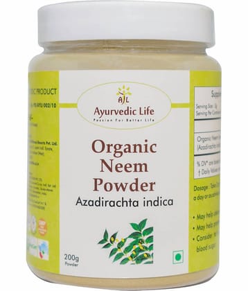 Ayurvedic Life Organic Neem Powder 200 Gm Pack of 1