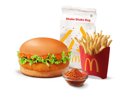 Korean Mc Aloo Tikki Burger+ Korean Shake Shake Fries (M)