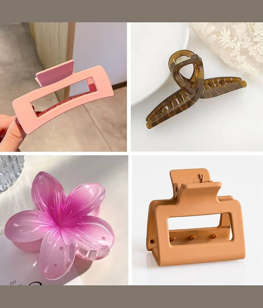 BELLO TOKO Multi Women's Hair Clip ( Pack of 4 )