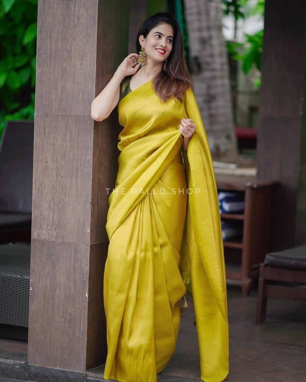 Zari Work Silk Saree With Blouse Piece