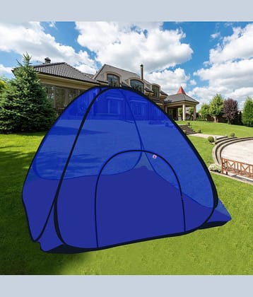 Silver Shine - Dark Blue Polycotton Tent Mosquito Net ( Pack of 1 )