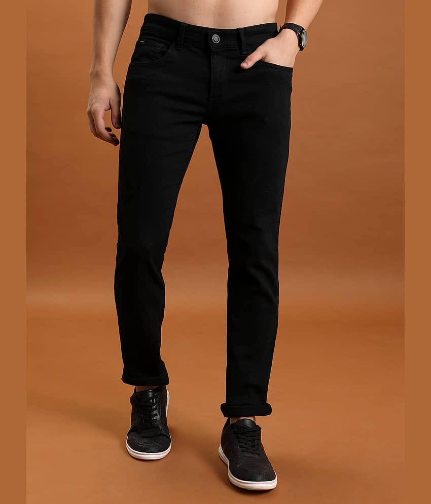 Highlander Straight Basic Men's Jeans - Black ( Pack of 1 )