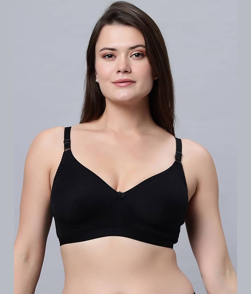 IN CARE LINGERIE Cotton Non Padded Women's Everyday Bra ( Black ) SUHANA_BLACK_34C