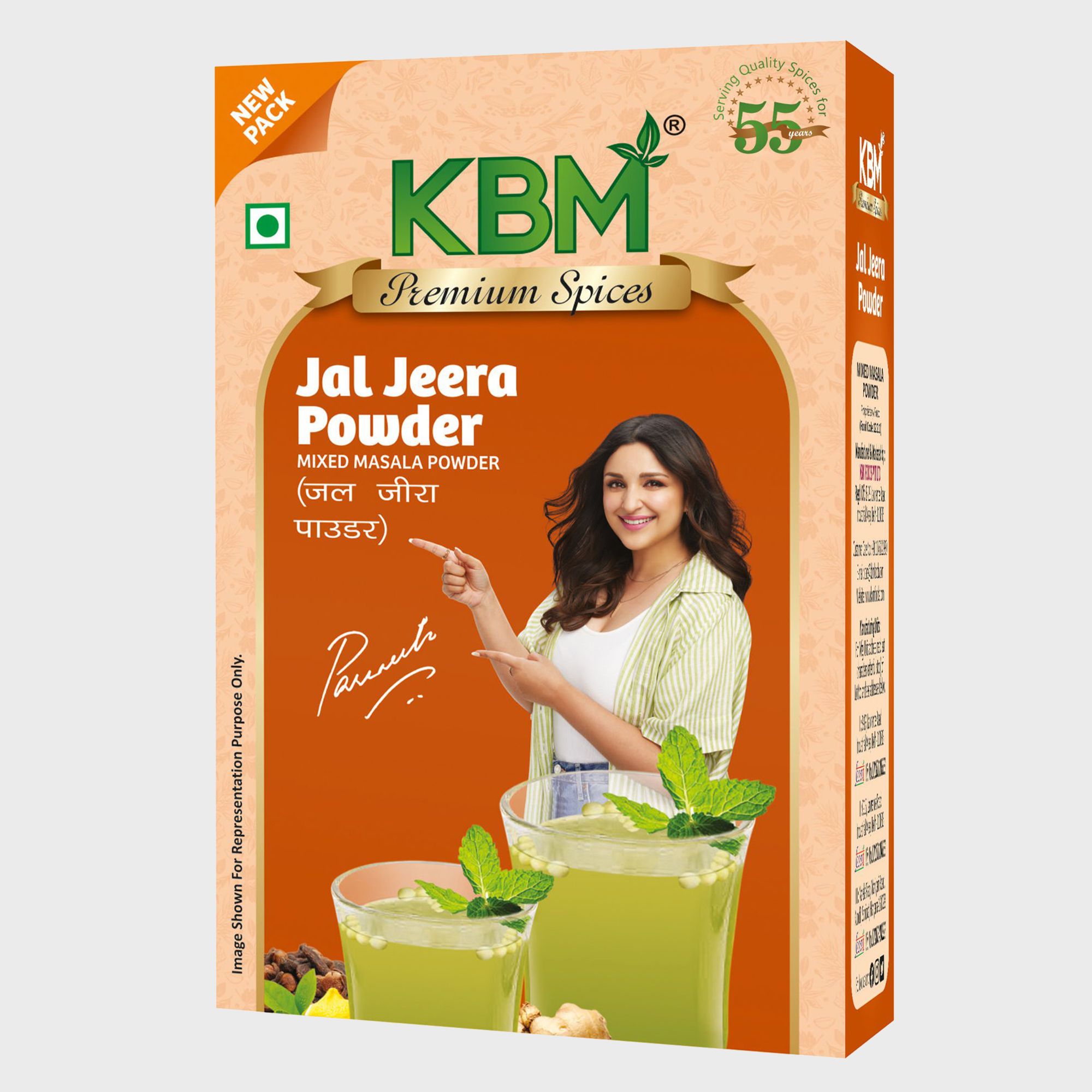 KBM Premium Spices Jal Jeera Powder, 100 gm Carton