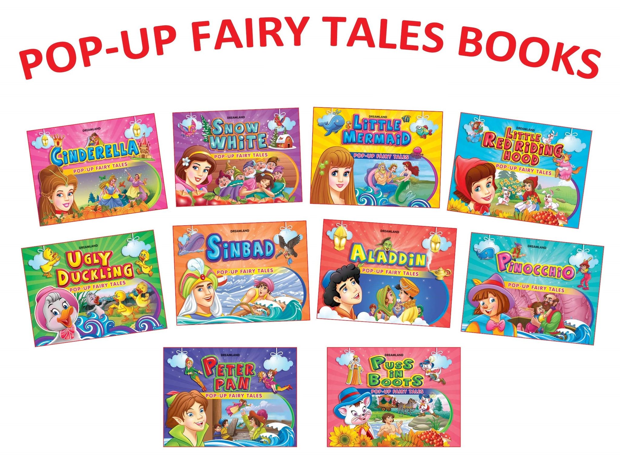 10 Amazing Pop Up Fairy Tales Books Collection for Children