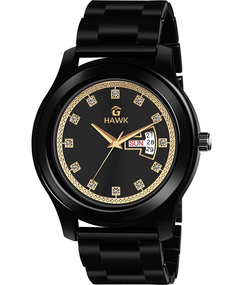 PIRASO Black Stainless Steel Analog Men's Watch