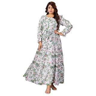SARINKU Georgette Gown for Women Stylish Western Gown Long Dress