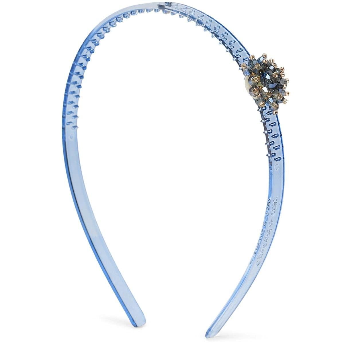 Women Blue Beaded Hairband
