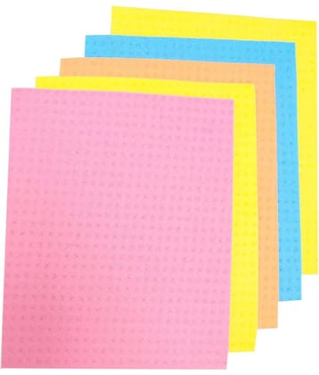 Kitchen Wipes Reusable, Biodegradable, Multi-color Sponge Wipe  (Large, Pack of 5)