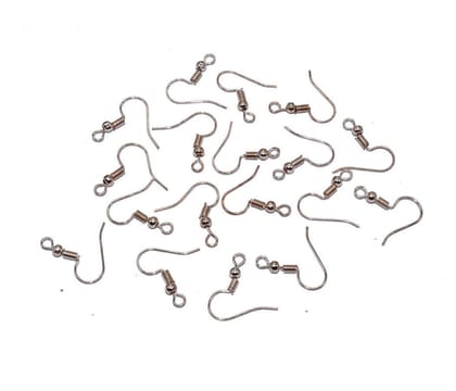 Rose Copper Earring Hooks For Jewellery Making. CPL-014-Per Packet of 110 Pair / 19X19 MM