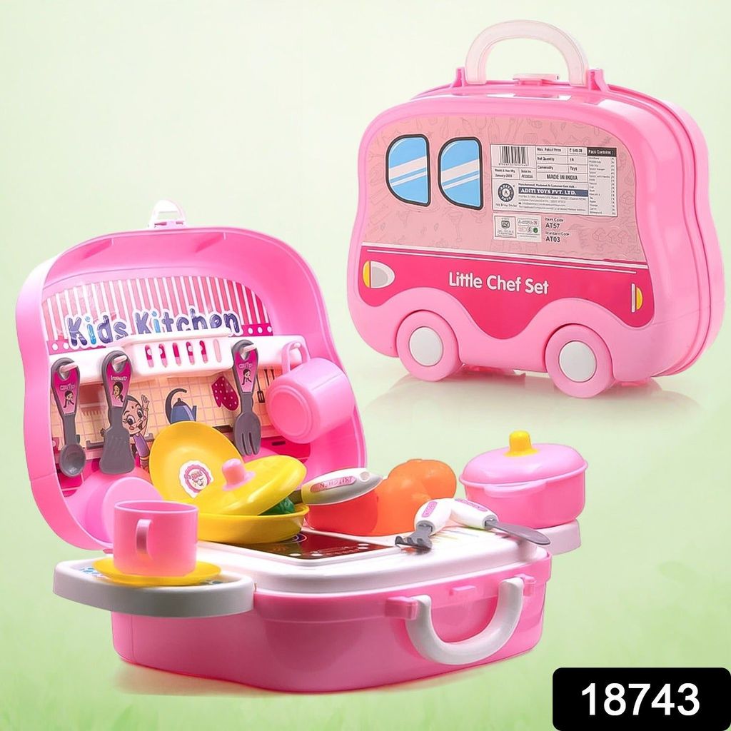 Kitchen Set For Kids Girls Pretend Play Toys Little (23 Pcs Set Approx)assorted colour - Toys and Games | Buy online on ZillyBuy