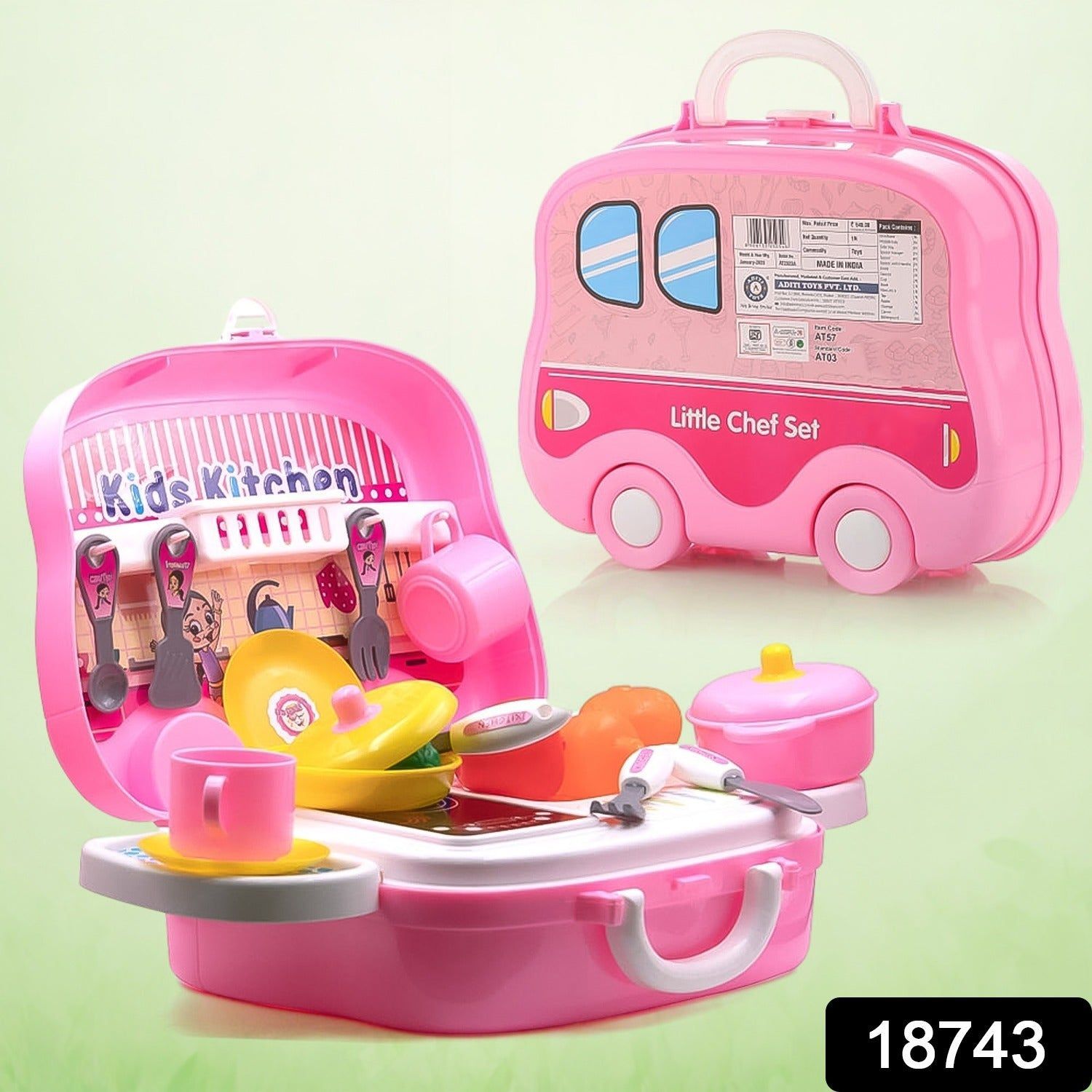 Kitchen Set For Kids Girls Pretend Play Toys Little (23 Pcs Set Approx)assorted colour