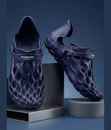 koburg - Navy Blue Men's Clogs