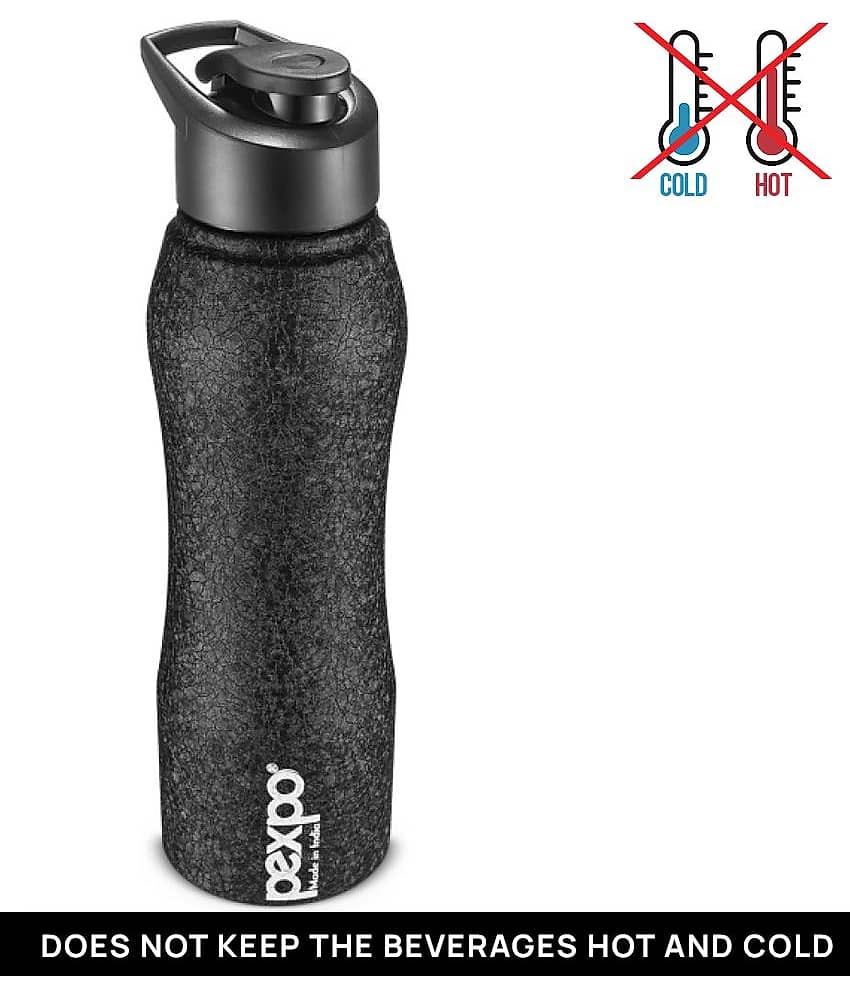 PEXPO 1000 ml Stainless Steel Sports and Fridge Water Bottle (Set of 1, Black, Bistro)