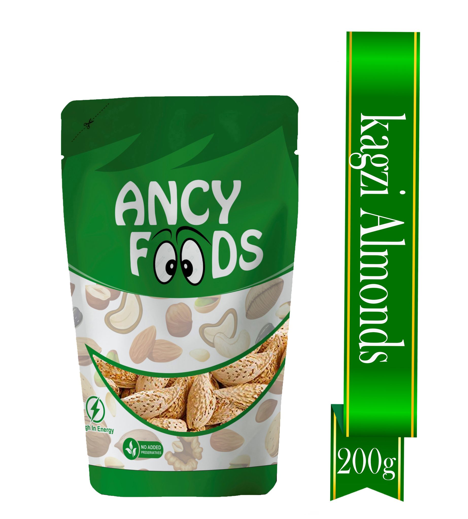 Ancy Kagazi Badam 200 Grams – Thin Shell Almonds | Packed with Protein, Fiber, and Vitamins | Badam with Shell – Easy to Crack, Supports Brain Health and Boosts Energy – Great Snack Option f