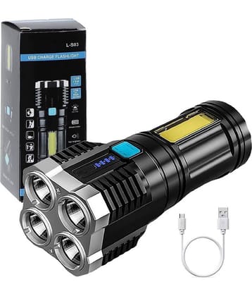 GKBOSS - 3W Rechargeable Flashlight Torch ( Pack of 1 )