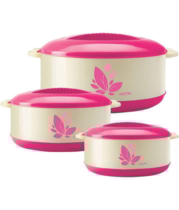 Milton New Orchid Jr. Inner Steel Casserole Gift Set of 3, Pink