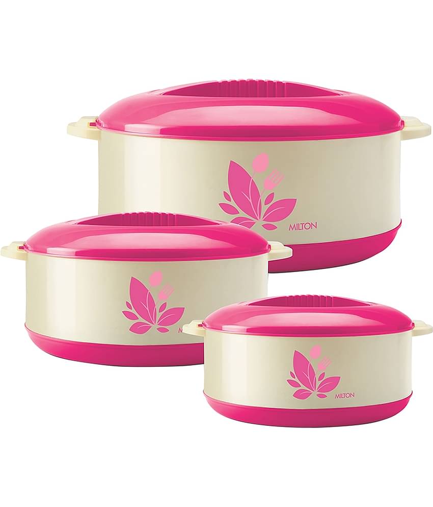 Milton New Orchid Jr. Inner Steel Casserole Gift Set of 3, Pink