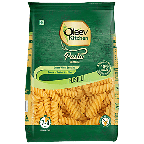 Oleev Kitchen Premium Fusilli Pasta - No Maida, Rich In Protein & Fibre, 400 g