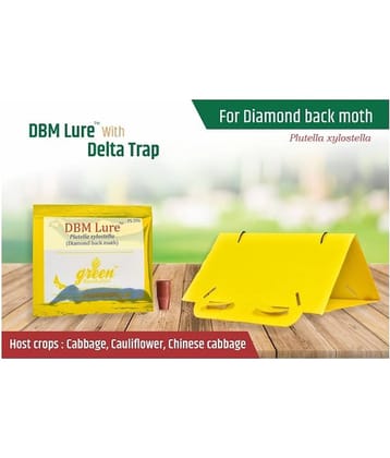 Delta Pheromone Trap with DBM Pheromone Lure (Plutella xylostella) for Diamondback moth pack of 10 for 1 acre