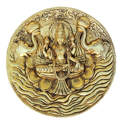 Brass Showpiece Wall Hanging Laxmi Ji God Idol Statue (BSMAS1796 E)