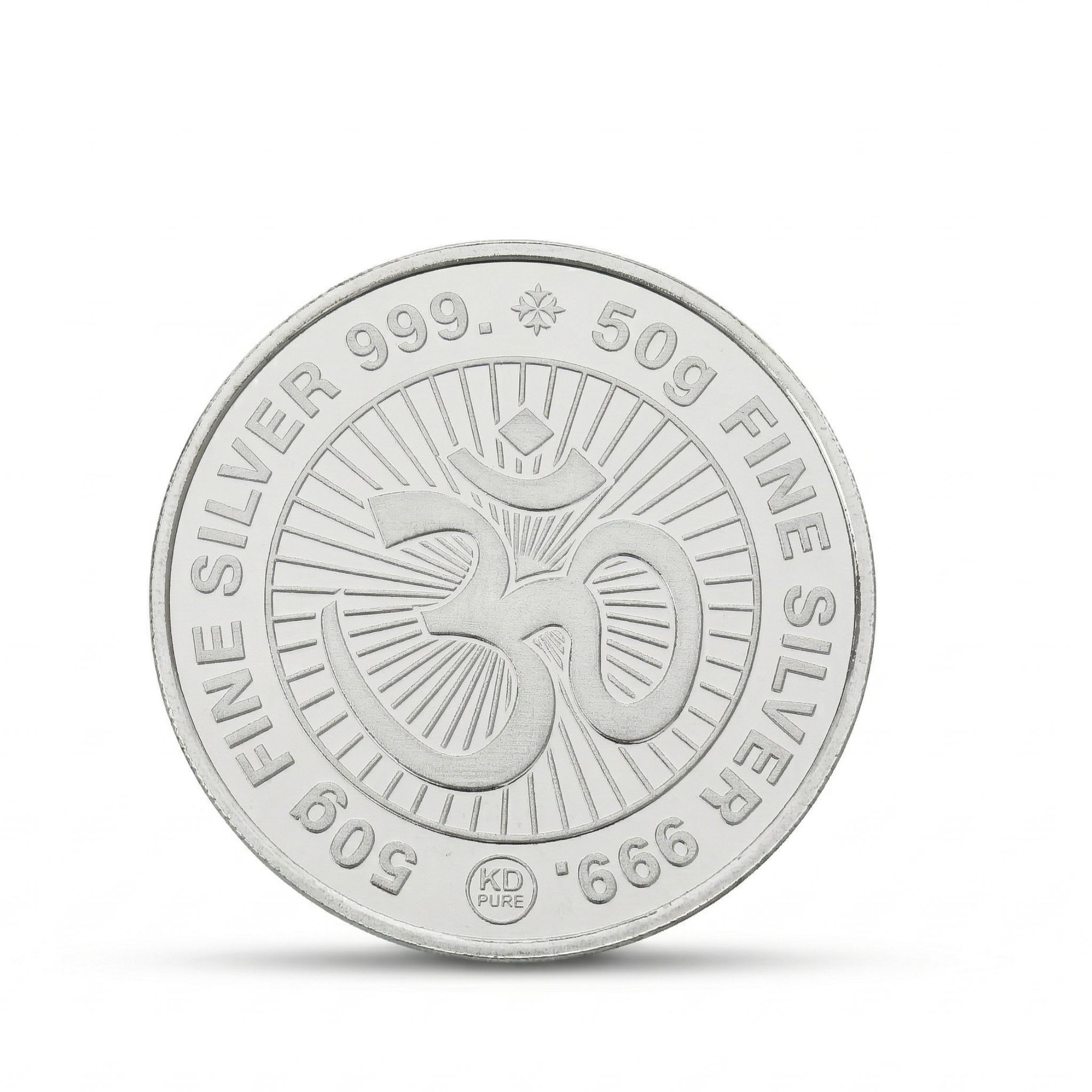 50g Silver Coin 999 Purity | Lakshmi Ganesh Shubh Labh Design | Pure Silver Coin for Diwali पूजा & Investment