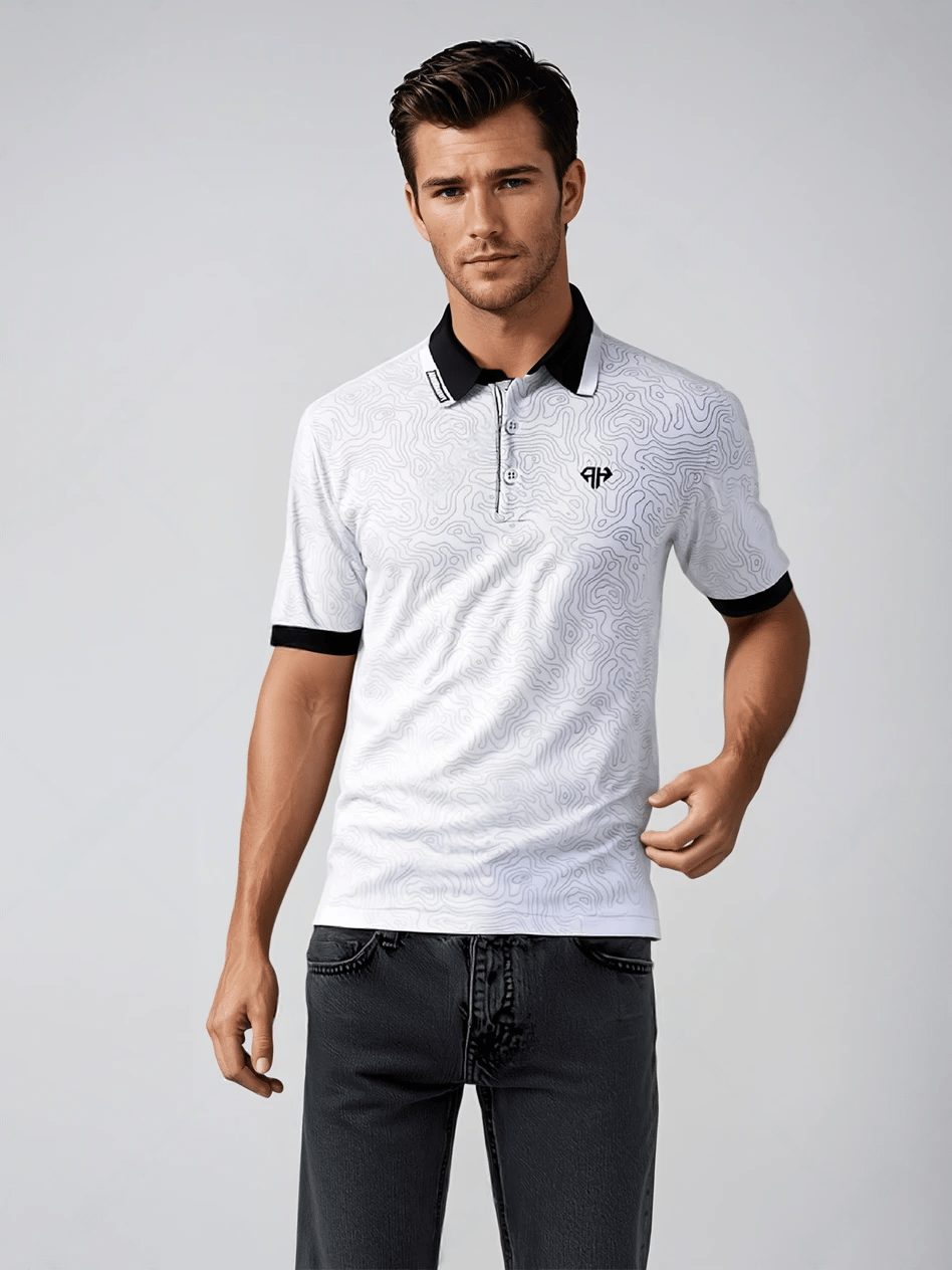 AH White Adventure Classic Polo