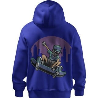 BULL CLOTHING Mens Shredder Skateboarder Printed Hoodie Casual Pullover Sweatshirt for Boys 
