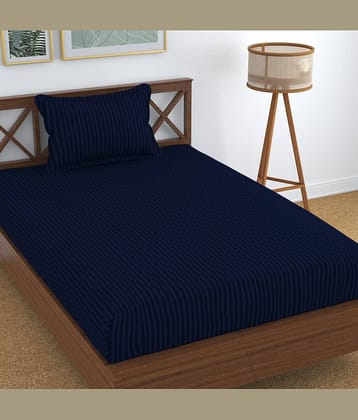 Homefab India Cotton Single Bedsheet ( Maroon )