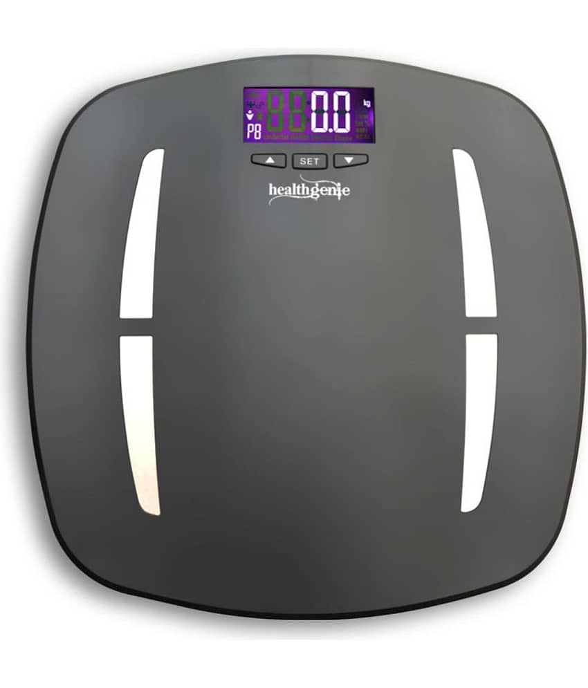 Healthgenie Digital Body Composition Monitor Weighing Scale Fat Analyzer Weighing (Grey-HB331)