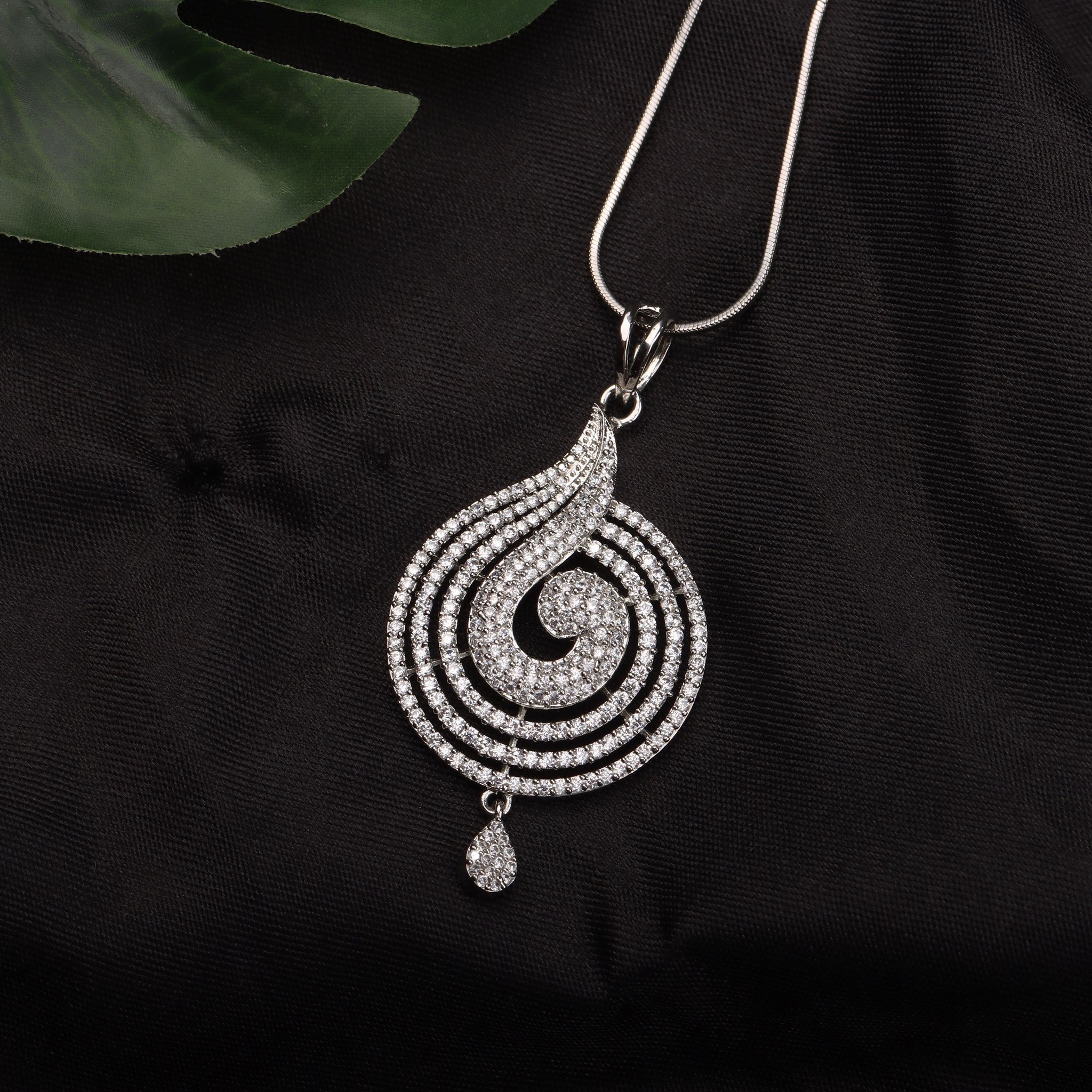 G.Silver Zircon Pendant.