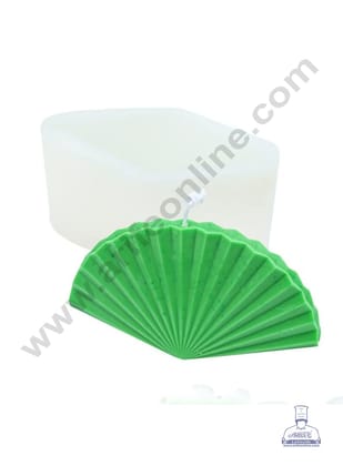 3D Silicon 1 Cavity Geometric Fan Shape Silicon Candle Mould, Silicon Soap Mould (SBSP-DYF6633) - CAKE DECOR™