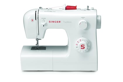 SINGER 2250 Tradition Zig-Zag Sewing Machine, 10 Built-in Stitches, 23 Stitches Functions (White) with 70W Powerful motor & Feed dog with 106 Teeth in 6 Rows-Get Free Online Interactive Class SINGER 2250 Tradition Zig-Zag Sewing Machine, 10 Built-in Stit