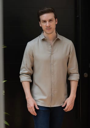 Tencel™ Shirt in Vintage Khakhi-S · 38 - 39''