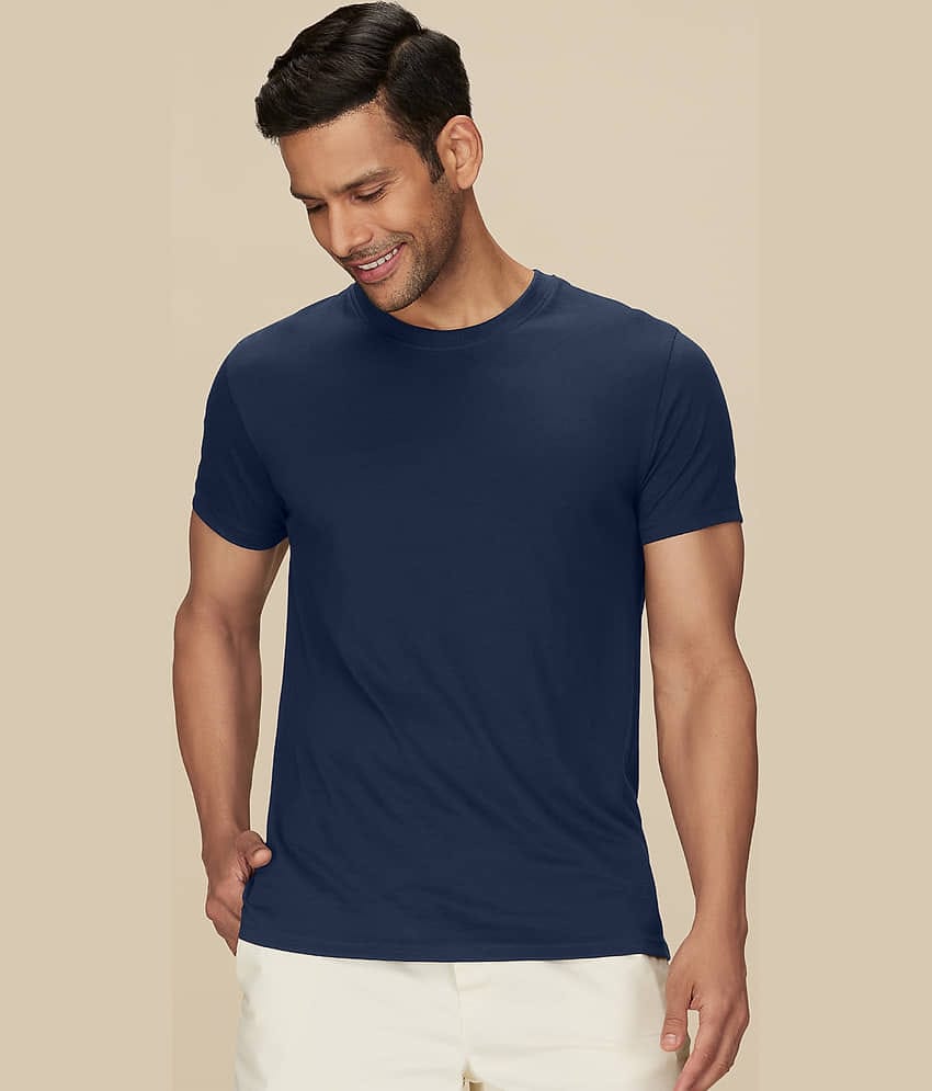 XYXX Pack of 1 Cotton Regular Fit Men's T-Shirt ( Navy )