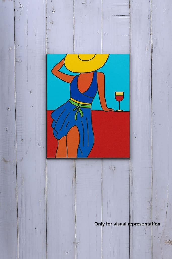 Dbeautify's MDF DIY Woman in Summer Hat Line Art
