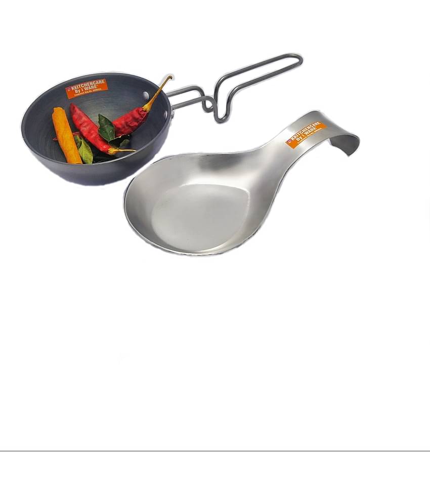 iWARE Hard Anodized Stainless Steel Tadka Pan Heavy Bottom without Lid 12 cm Diameter 0.5 Ltr