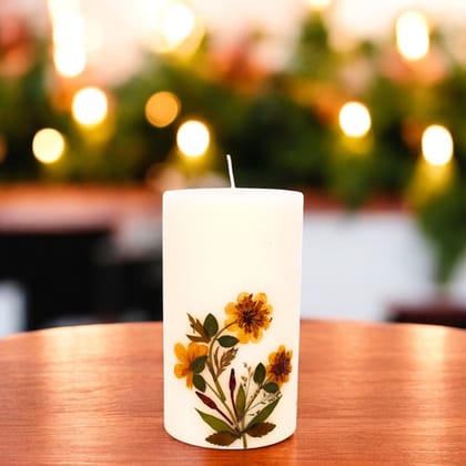 Eco-Friendly Soy Wax Scented Pillar Candle - Lemongrass