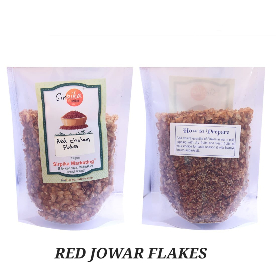 red jowar millets flakes