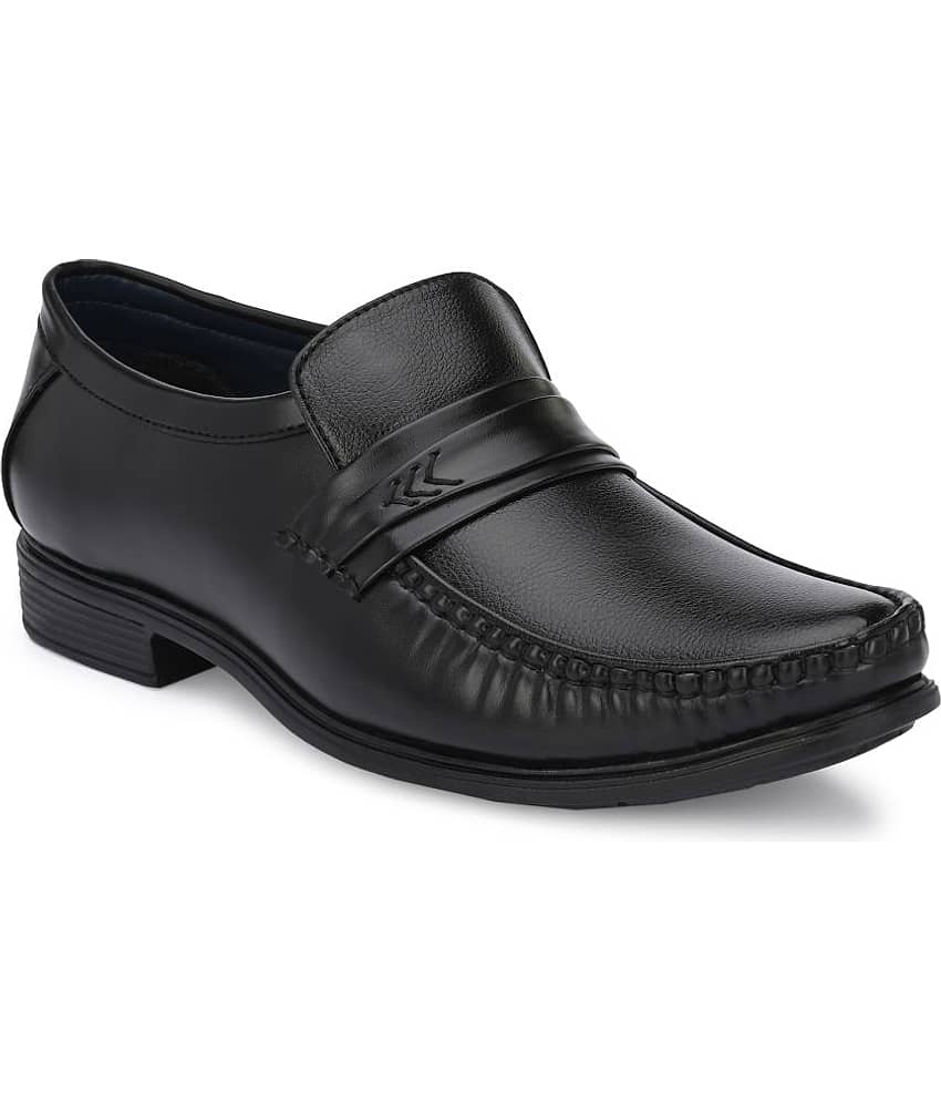 Leeport - Black Men's Slip On Formal Shoes