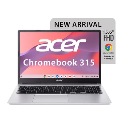 Acer Chromebook, Intel Celeron N4500, 8GB RAM, 128GB eMMC, Full HD LED Backlit TFT LCD 15.6"/39.6 cm, Chrome OS, Silver, 1.6 KG, CB315-4H, Intel Graphics, WiFi 6 Laptop