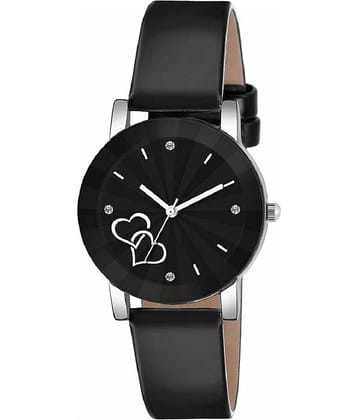 DECLASSE - Black Leather Analog Womens Watch