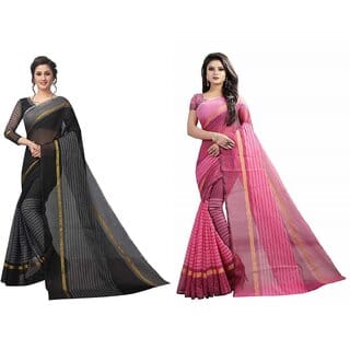 SVB Multicolour Art  Silk Saree With Blouse Piece