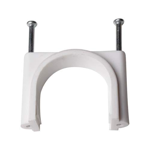 20 mm diameter Wire Fastener Circle Cable Double Clips with Metal Nail -50 Pieces