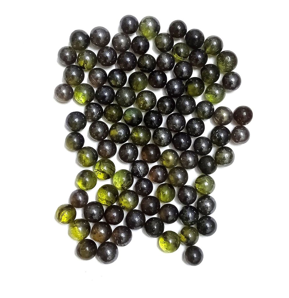 Nawani 100 Pcs of Mini Size Glass Marbles with Shooter Unique Collection. Size - 1.3mm