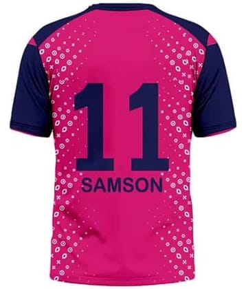 THE BLAZZE Sports India IPL Cricket Team T Shirt Jersey For MensFor Rajasthan RR Samson 9