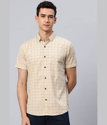 MAJESTIC MAN 100% Cotton Slim Fit Checks Half Sleeves Men's Casual Shirt - White ( Pack of 1 )