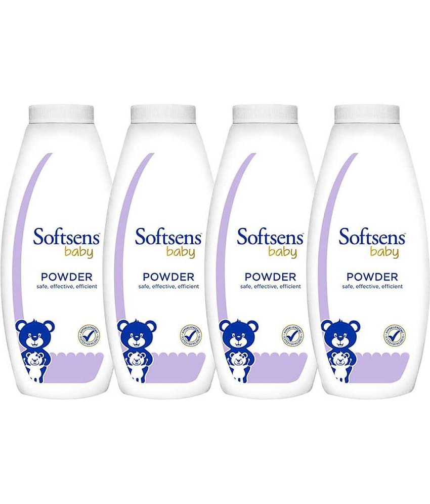 Softsens Baby Powder, Enriched with Patchouli, Clove leaf & Olive|Paraben free 200g, Pack of 4